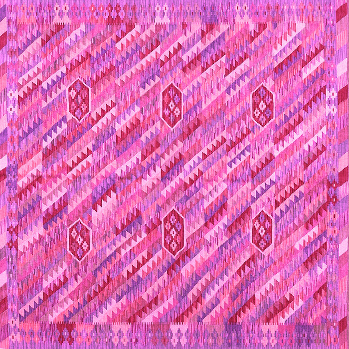 Square Southwestern Pink Country Rug, con2531pnk