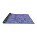 Sideview of Southwestern Blue Country Rug, con2531blu