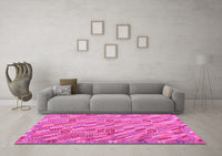 Machine Washable Southwestern Pink Country Rug, wshcon2531pnk