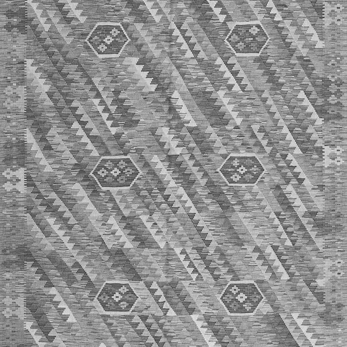 Serging Thickness of Machine Washable Southwestern Gray Country Rug, wshcon2531gry