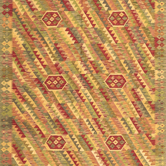 Machine Washable Southwestern Brown Country Rug, wshcon2531brn