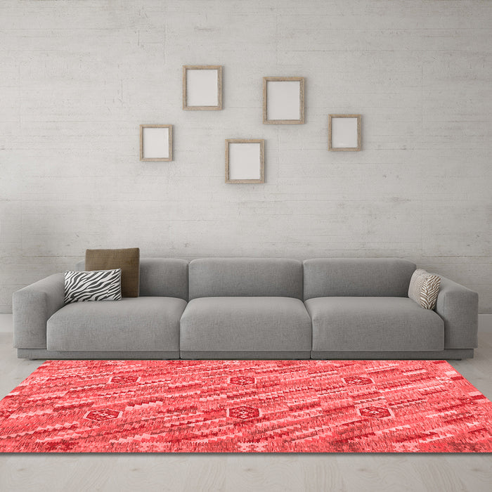Country Red Washable Rugs