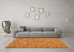 Machine Washable Southwestern Orange Country Area Rugs in a Living Room, wshcon2532org