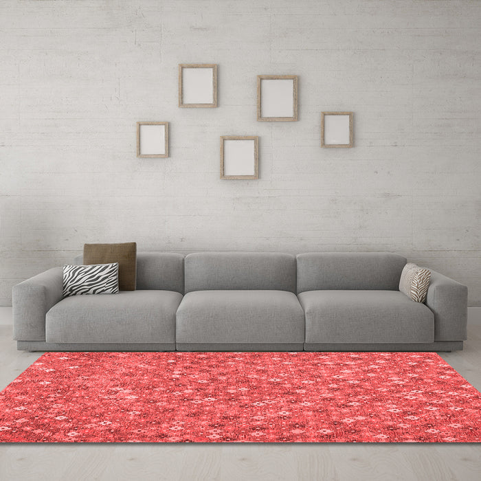 Country Red Washable Rugs