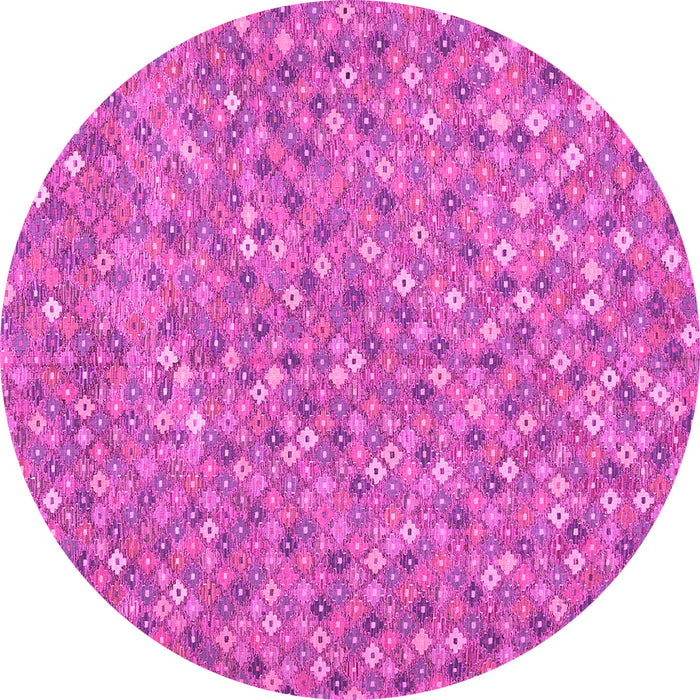Round Southwestern Pink Country Rug, con2532pnk