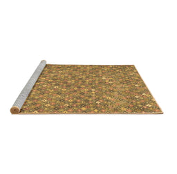 Sideview of Machine Washable Southwestern Brown Country Rug, wshcon2532brn