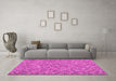 Machine Washable Southwestern Pink Country Rug in a Living Room, wshcon2532pnk