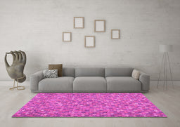 Machine Washable Southwestern Pink Country Rug in a Living Room, wshcon2532pnk
