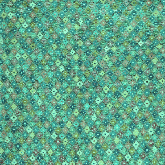 Machine Washable Southwestern Turquoise Country Area Rugs, wshcon2532turq