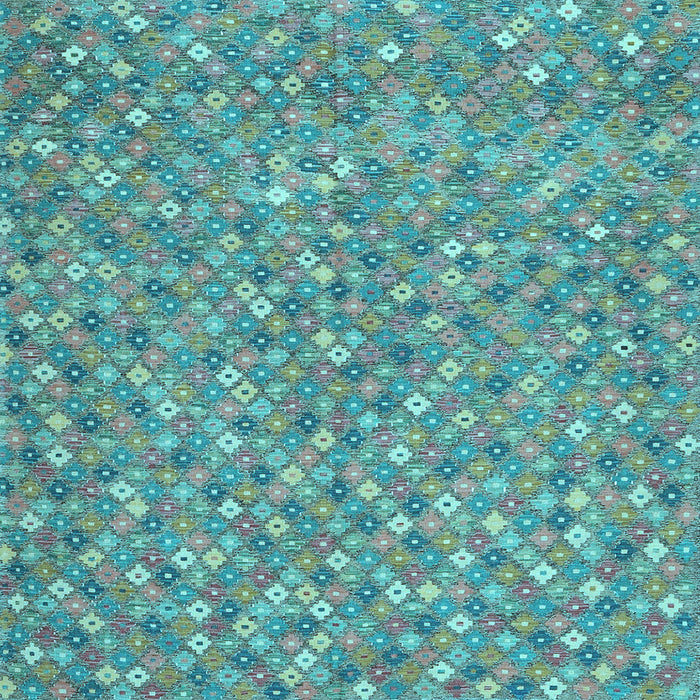 Square Southwestern Light Blue Country Rug, con2532lblu