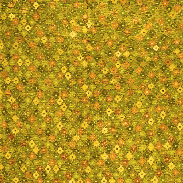 Machine Washable Southwestern Yellow Country Rug, wshcon2532yw