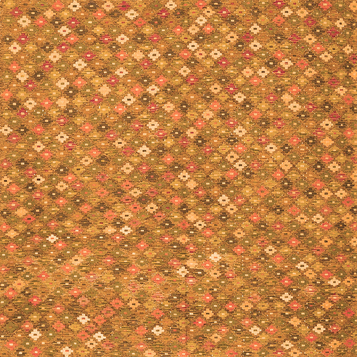 Round Machine Washable Southwestern Orange Country Area Rugs, wshcon2532org