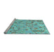 Sideview of Machine Washable Southwestern Light Blue Country Rug, wshcon2533lblu