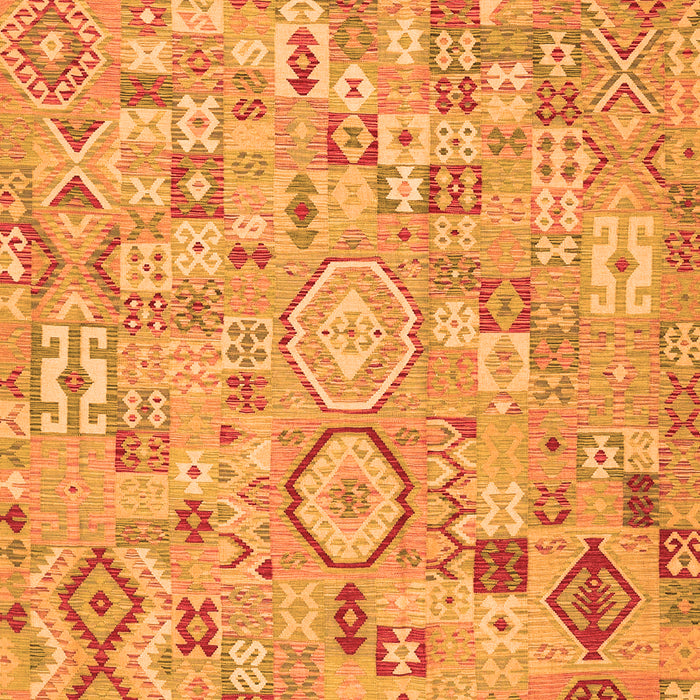 Serging Thickness of Machine Washable Southwestern Orange Country Area Rugs, wshcon2533org