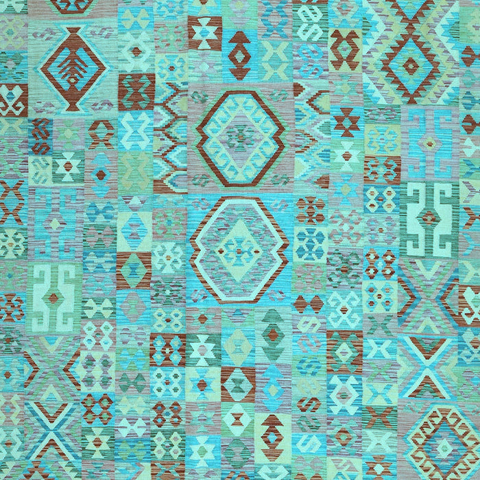 Southwestern Light Blue Country Rug, con2533lblu