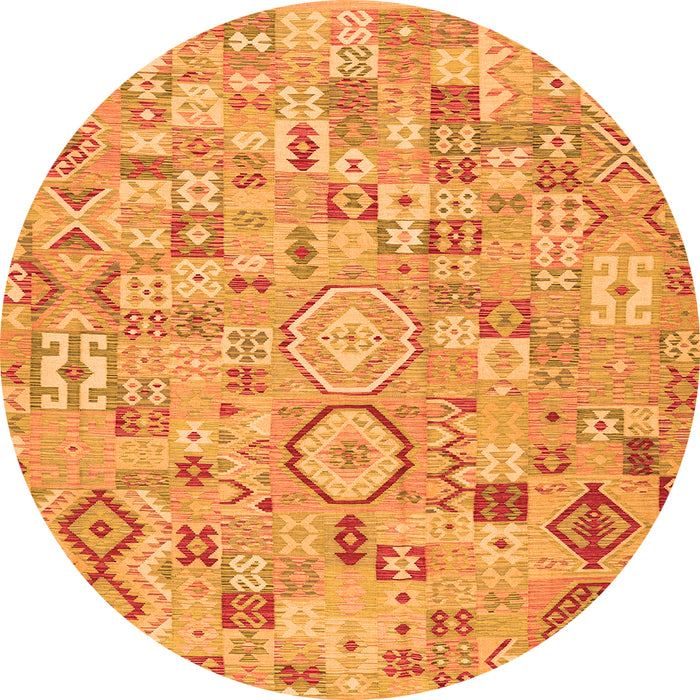 Square Southwestern Orange Country Rug, con2533org