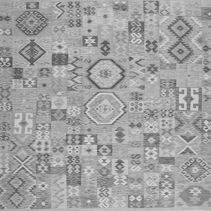 Serging Thickness of Southwestern Gray Country Rug, con2533gry