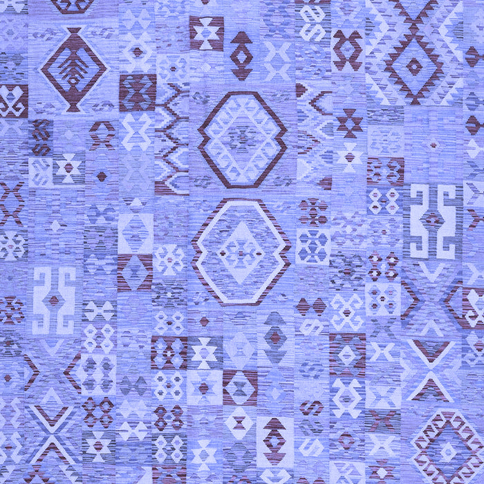 Machine Washable Southwestern Blue Country Rug, wshcon2533blu