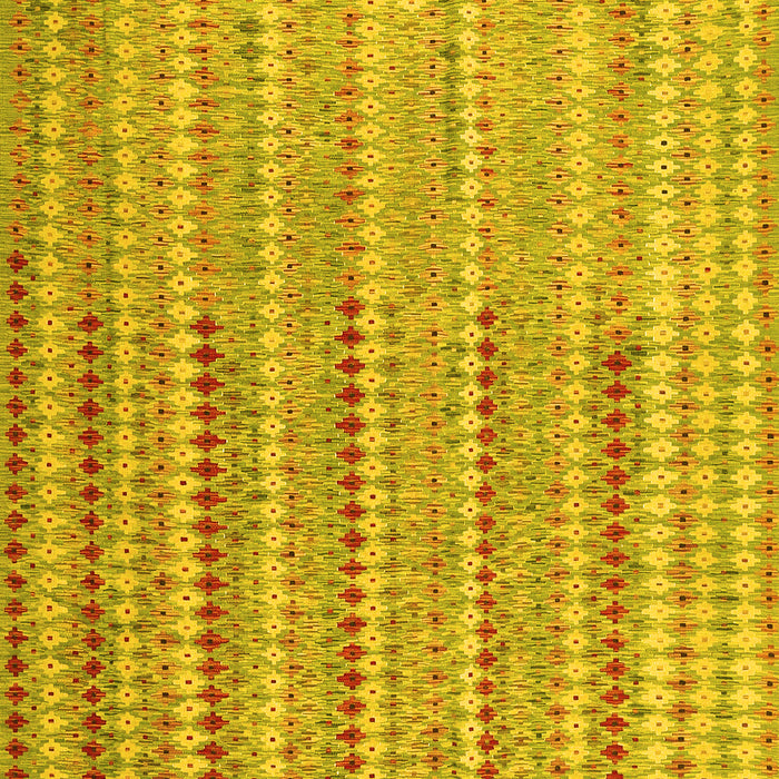 Machine Washable Southwestern Yellow Country Rug, wshcon2534yw