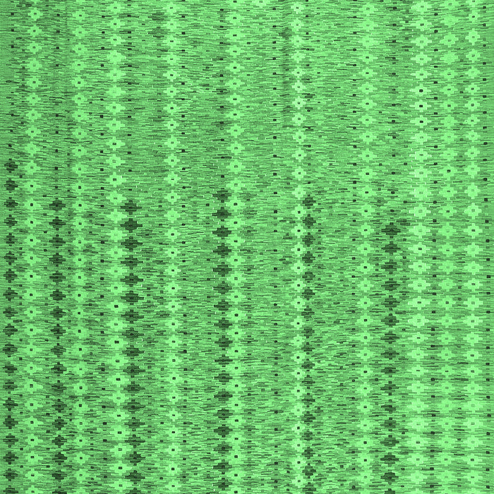 Machine Washable Southwestern Emerald Green Country Area Rugs, wshcon2534emgrn