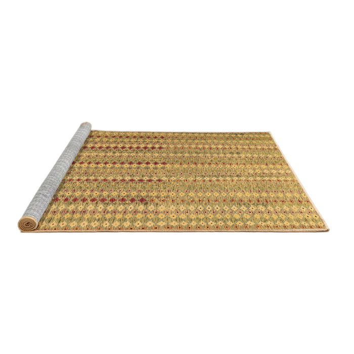 Sideview of Machine Washable Southwestern Brown Country Rug, wshcon2534brn