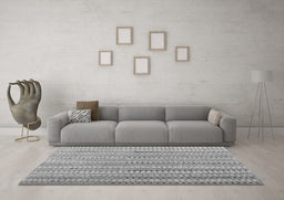 Machine Washable Southwestern Gray Country Rug in a Living Room,, wshcon2534gry