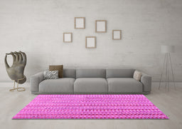 Machine Washable Southwestern Pink Country Rug in a Living Room, wshcon2534pnk