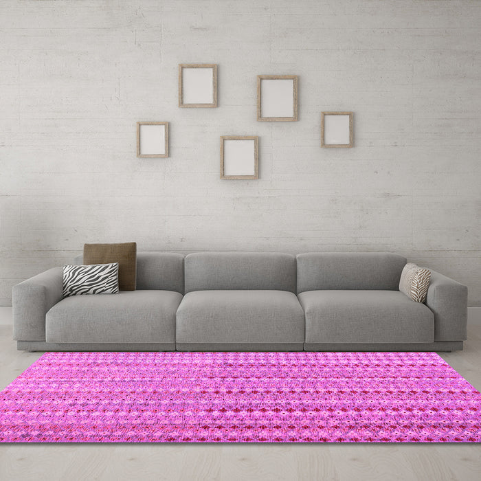 Machine Washable Southwestern Pink Country Rug in a Living Room, wshcon2534pnk