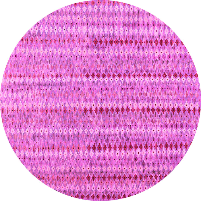 Round Southwestern Pink Country Rug, con2534pnk