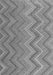 Serging Thickness of Machine Washable Southwestern Gray Country Rug, wshcon2535gry
