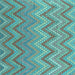 Square Machine Washable Southwestern Light Blue Country Rug, wshcon2535lblu