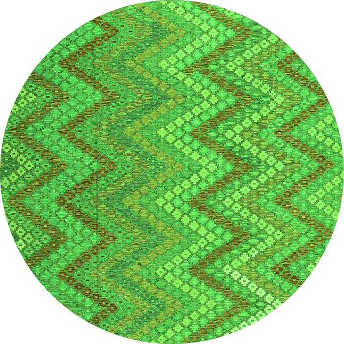 Machine Washable Southwestern Green Country Area Rugs, wshcon2535grn