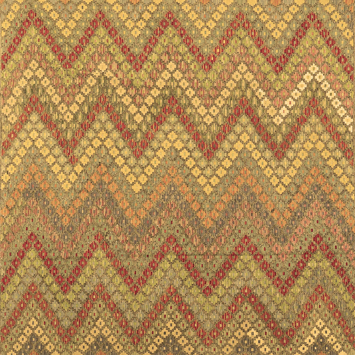Square Machine Washable Southwestern Brown Country Rug, wshcon2535brn