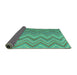 Sideview of Southwestern Turquoise Country Rug, con2535turq