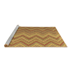 Sideview of Machine Washable Southwestern Brown Country Rug, wshcon2535brn