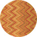 Square Southwestern Orange Country Rug, con2535org