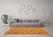 Machine Washable Southwestern Orange Country Area Rugs in a Living Room, wshcon2536org