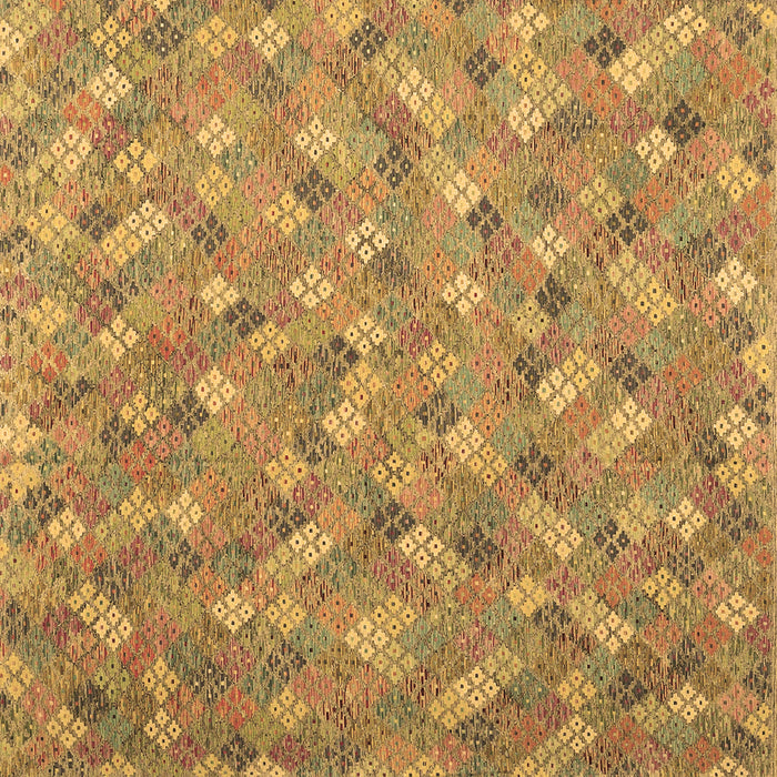 Square Southwestern Brown Country Rug, con2536brn