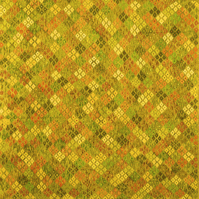 Square Southwestern Yellow Country Rug, con2536yw