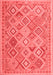 Abstract Red Contemporary Area Rugs