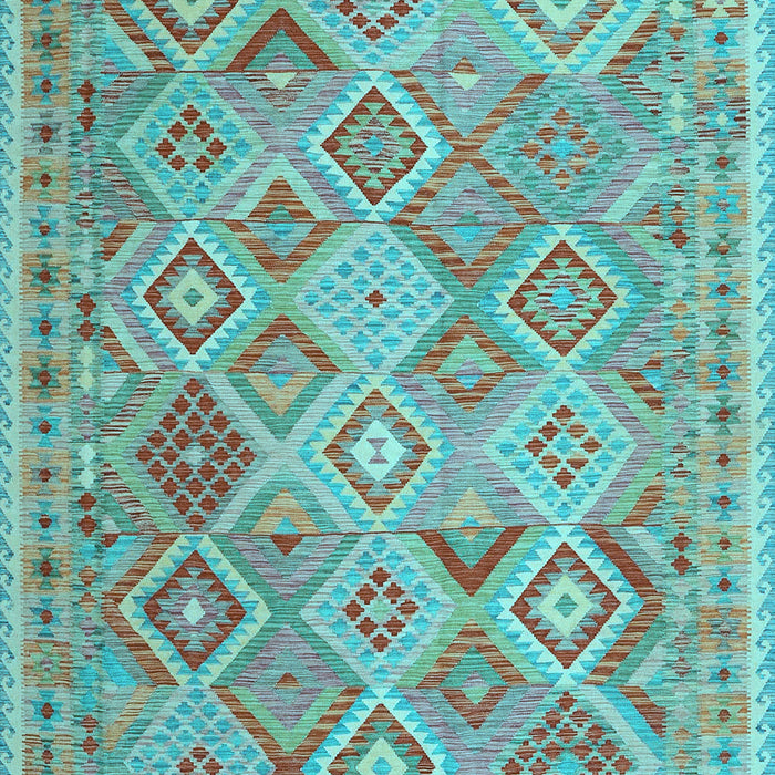 Abstract Light Blue Contemporary Rug, con2537lblu