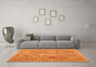 Machine Washable Abstract Orange Contemporary Area Rugs in a Living Room, wshcon2537org