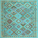 Square Machine Washable Abstract Light Blue Contemporary Rug, wshcon2537lblu