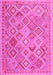 Machine Washable Abstract Pink Contemporary Rug, wshcon2537pnk