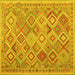 Square Abstract Yellow Contemporary Rug, con2537yw