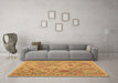 Machine Washable Abstract Brown Contemporary Rug in a Living Room,, wshcon2537brn