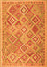 Abstract Orange Contemporary Rug, con2537org