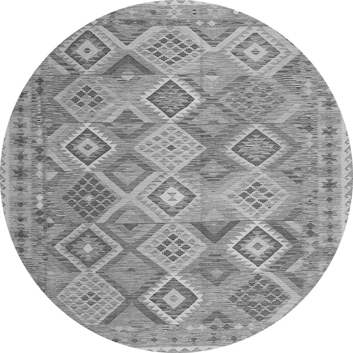 Square Abstract Gray Contemporary Rug, con2537gry