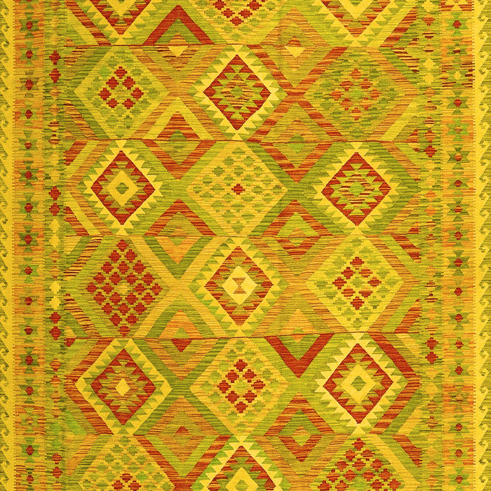 Abstract Yellow Contemporary Rug, con2537yw