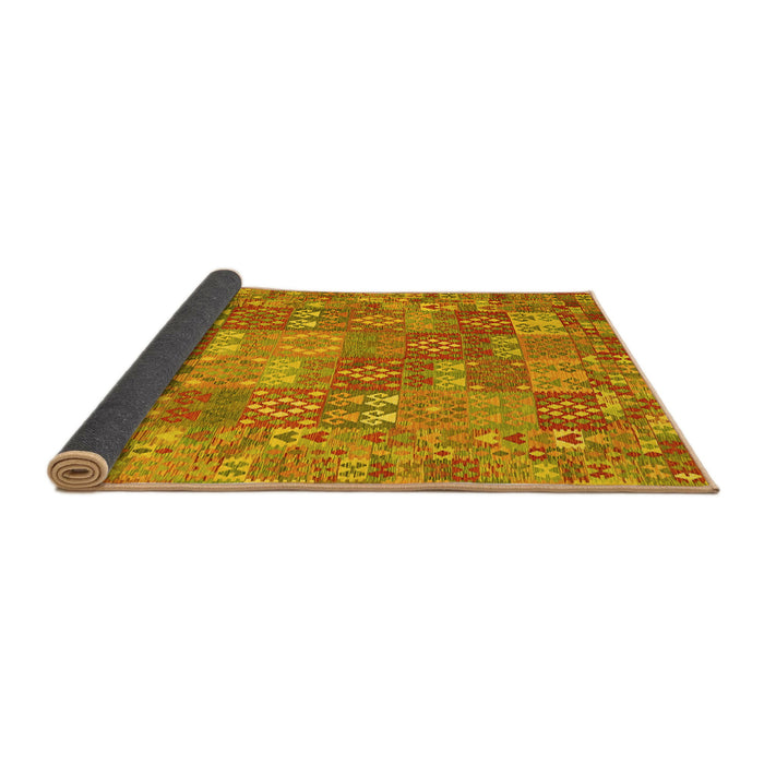 Sideview of Southwestern Yellow Country Rug, con2538yw